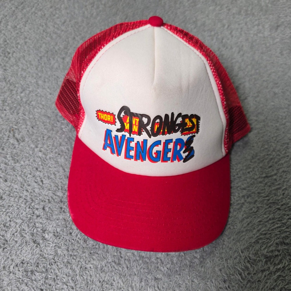 Marvel Unisex OS Thor Strongest Avenger Trucker Hat Red White Snapback